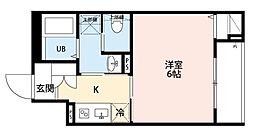 足立区六町3丁目アパート 1Kの間取図画像