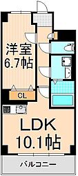 While椿 1LDKの間取図画像