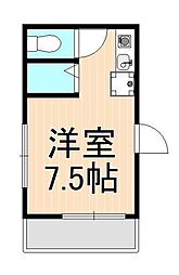 フランボワーズ北千住 ワンルームの間取図画像