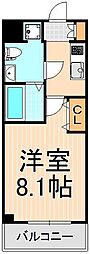 プレール・ドゥーク梅島 1Kの間取図画像