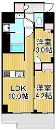 S-RESIDENCE千住大橋broad 2LDKの間取図画像