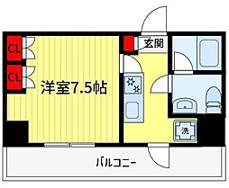 ミライズ五反野レジデンス 1Kの間取図画像