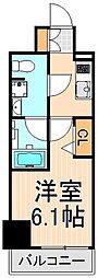 メインステージ千住中居町 1Kの間取図画像