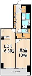 ロイヤルパークスシーサー 1LDKの間取図画像
