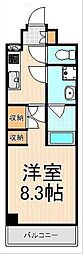 MAXIVニシアライ 1Kの間取図画像
