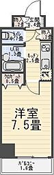 プレスタイル千寿 1Kの間取図画像