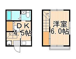 クレストB 1DKの間取図画像