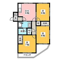 間取図画像 3DK