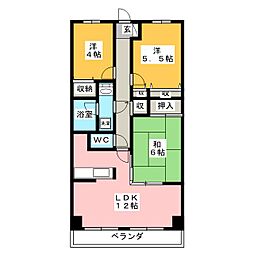 ベルデュール鷺沼 3LDKの間取図画像