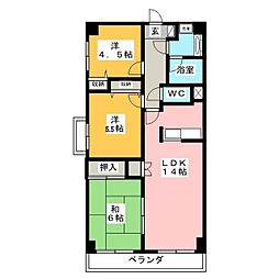 ベルデュール鷺沼 3LDKの間取図画像