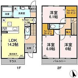 プランドール 3LDKの間取図画像