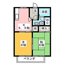 ファミール宮崎台 2Kの間取図画像
