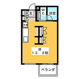 リンクス ワンルームの間取図画像