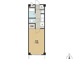 ラフレシア奉還町 1Kの間取図画像