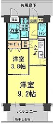 ディアリオ 2Kの間取図画像