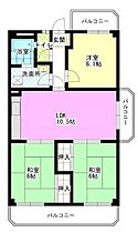 サンハイツ大元 301 ｜ 岡山県岡山市北区下中野（賃貸マンション3LDK・3階・62.72㎡） その2