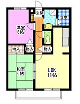 レジデンス西崎Ａ 101 ｜ 岡山県岡山市北区西崎本町（賃貸アパート2LDK・1階・53.87㎡） その2