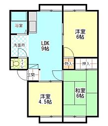 ファミール宮川A 3DKの間取図画像