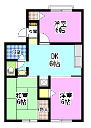 間取図画像 3DK
