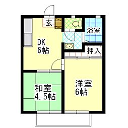 サンコーポ 2DKの間取図画像