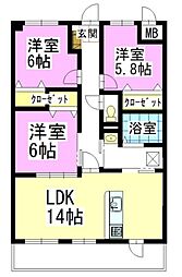 La.Patio 3LDKの間取図画像