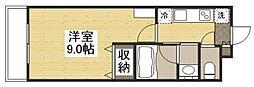 S-1大元駅前 4階1Kの間取り