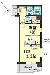 ルネス武富2号館 1Kの間取図画像