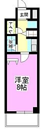 スタシオン南 1Kの間取図画像