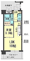 サンセール東古松 1LDKの間取図画像