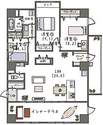Via 蔵用 3LDKの間取図画像