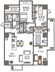 Via 蔵用 3LDKの間取図画像