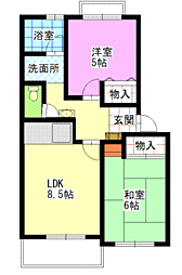 ティコーポA 2DKの間取図画像