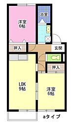 サニーパル芳泉2 2DKの間取図画像