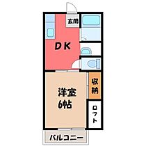 ハイツ宝積寺  ｜ 栃木県塩谷郡高根沢町大字宝積寺（賃貸アパート1DK・1階・27.08㎡） その2