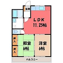 ハマノハイツ  ｜ 栃木県河内郡上三川町大字上三川（賃貸アパート2LDK・2階・50.60㎡） その2