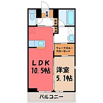 マルベリーコート  ｜ 栃木県下野市駅東2丁目（賃貸アパート1LDK・1階・40.09㎡） その2