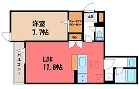 TORISIAS 元今泉  ｜ 栃木県宇都宮市元今泉2丁目（賃貸アパート1LDK・1階・47.08㎡） その2