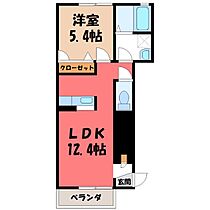 フレシール  ｜ 栃木県宇都宮市宝木本町（賃貸アパート1LDK・1階・37.96㎡） その2