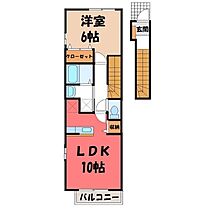 ドミールパストラル D  ｜ 栃木県さくら市氏家（賃貸アパート1LDK・2階・42.80㎡） その2