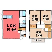 ヤマト戸建  ｜ 栃木県宇都宮市大和2丁目（賃貸一戸建3LDK・2階・77.42㎡） その2