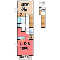 ファーティー  ｜ 栃木県宇都宮市鶴田町（賃貸アパート1LDK・2階・41.98㎡） その2