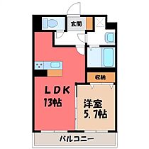 八幡山公園ザ・レジデンス A  ｜ 栃木県宇都宮市八幡台（賃貸マンション1LDK・4階・46.94㎡） その2