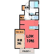 サニーエイト  ｜ 栃木県宇都宮市雀宮町（賃貸アパート1LDK・1階・34.48㎡） その2