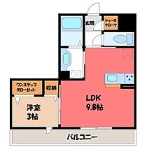 GRANDFORT CHOEI  ｜ 栃木県宇都宮市東簗瀬1丁目（賃貸アパート1LDK・1階・34.05㎡） その2