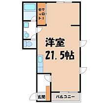 ラ・フォンテーヌ  ｜ 栃木県宇都宮市西2丁目（賃貸マンション1R・1階・44.79㎡） その2