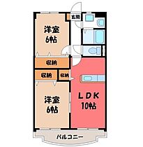 リリアコート  ｜ 栃木県下野市下古山（賃貸マンション2LDK・6階・53.67㎡） その2