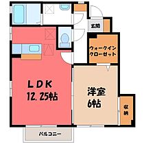 セジュール夢 B  ｜ 栃木県宇都宮市鶴田町（賃貸アパート1LDK・1階・46.64㎡） その2