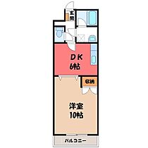 カスティールイン宇都宮  ｜ 栃木県宇都宮市平松本町（賃貸マンション1DK・4階・35.64㎡） その2