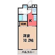 Y＆MメゾンドールTM  ｜ 栃木県宇都宮市簗瀬4丁目（賃貸マンション1K・2階・30.98㎡） その2