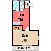 パストラル霧島  ｜ 栃木県宇都宮市中岡本町（賃貸アパート1DK・2階・28.88㎡） その2